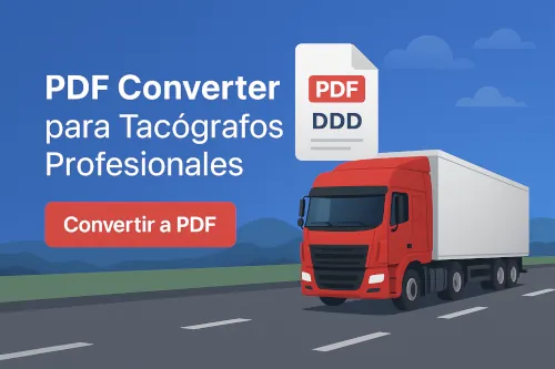 PDF converter para tacógrafos profesionales